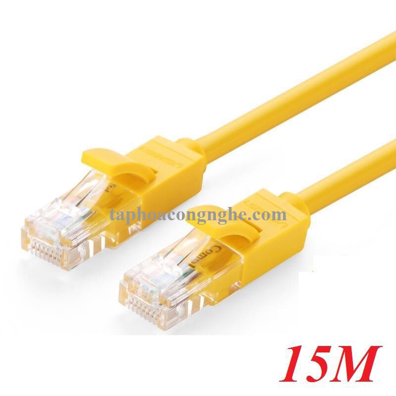 Ugreen 60815 15M màu Vàng Cáp mạng LAN CAT5E UTP NW103 30060815